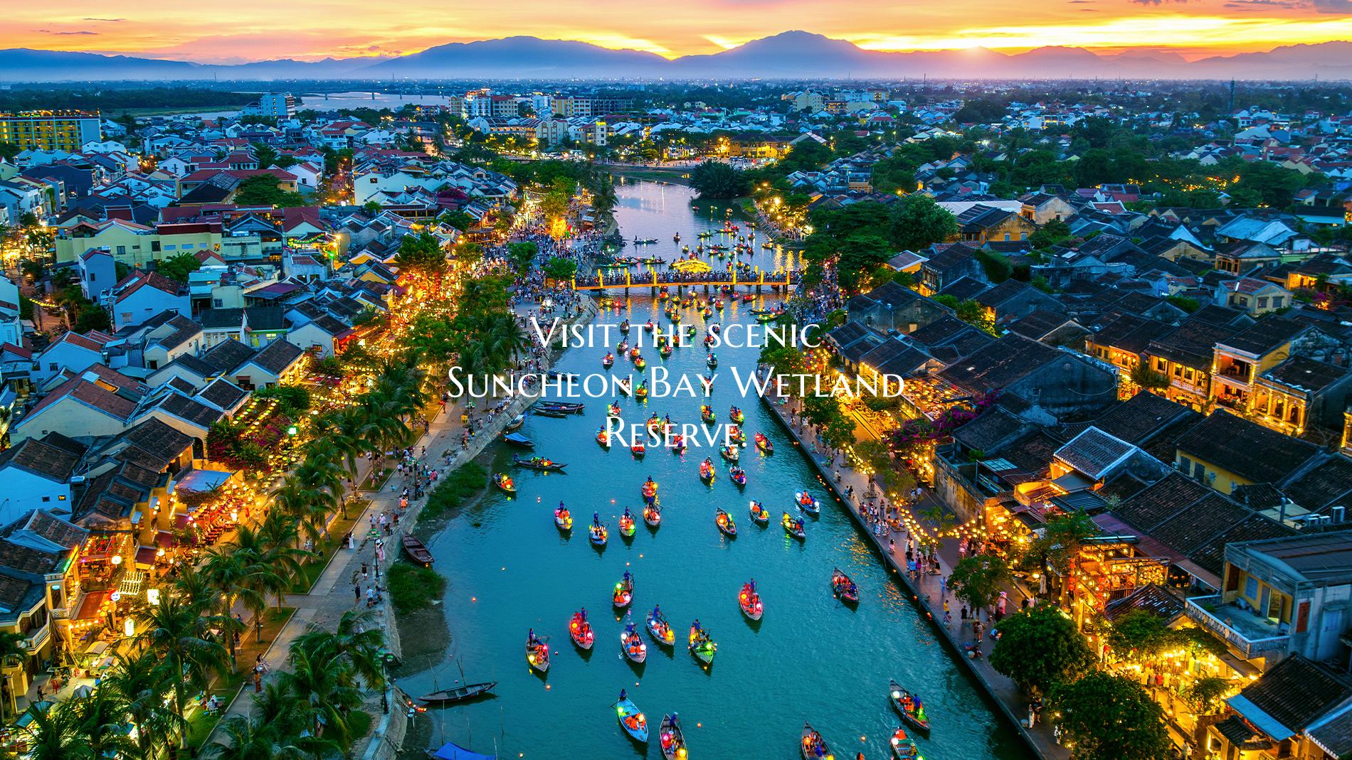 Visit the scenic Suncheon Bay Wetland Reserve.
