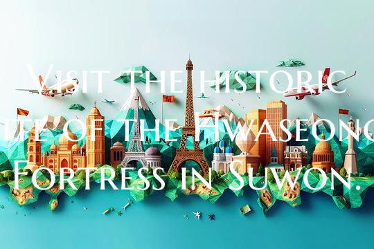 Visit the historic site of the Hwaseong Fortress in Suwon.